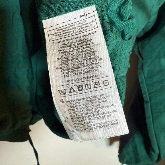 Adidas Original R.Y.V. Teal Jacket with Logo Patch Men’s Size Large - Picture 9 of 9